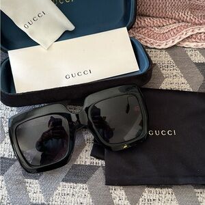 Gucci Black Square Sunglasses